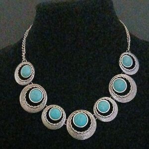 Silver-Turquoise Necklace Set
